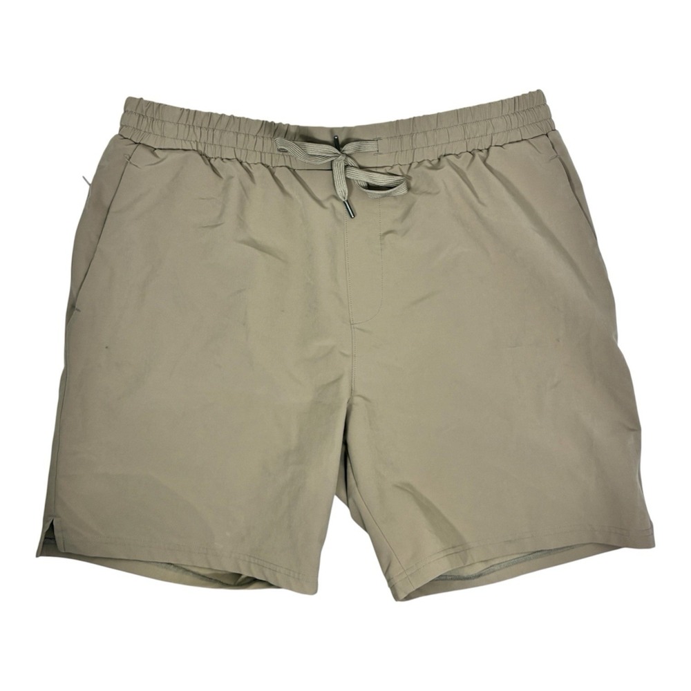 Right Of Way Tan Shorts Men's Performance XL Elastic Waist Athletic  Running